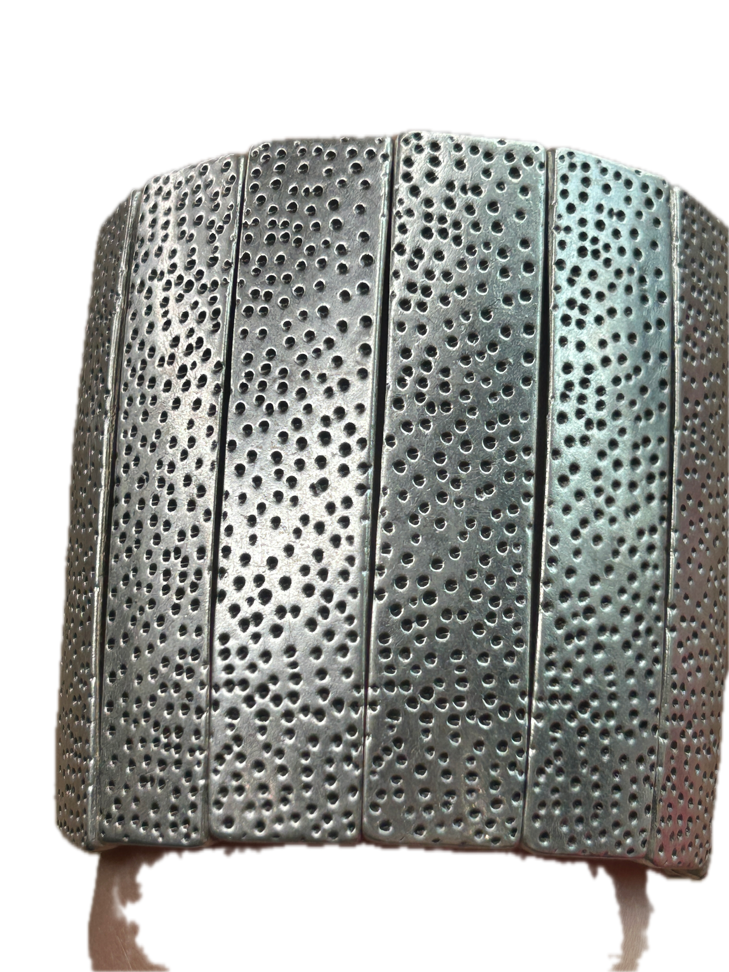 Silver Textured Tall Bracelet