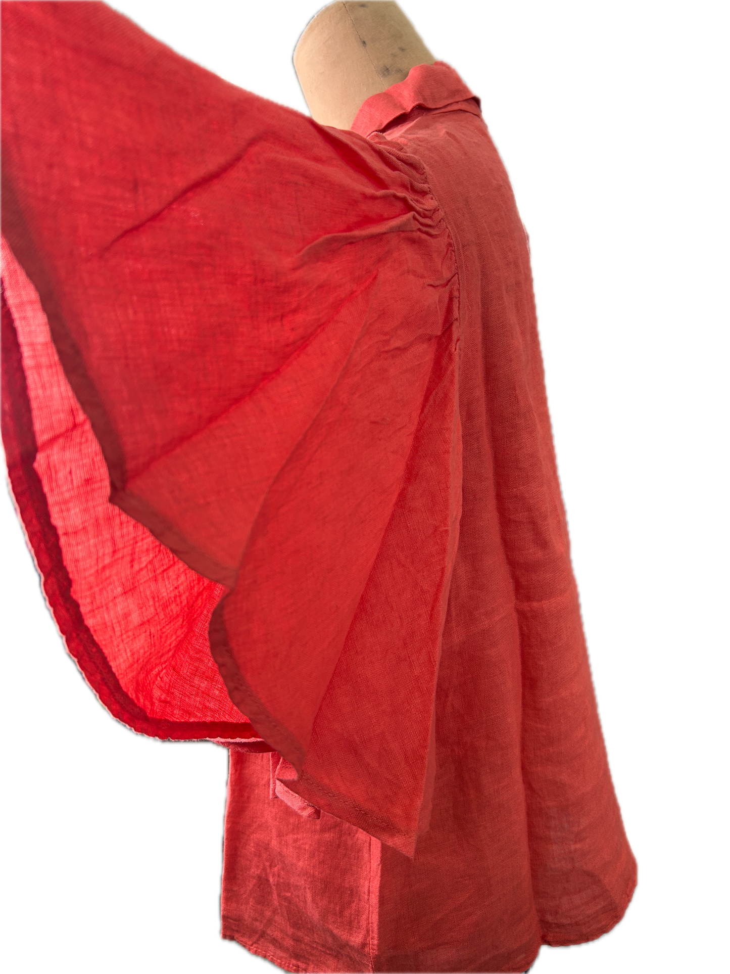 Linen Top - (Coral) *Final Sale*