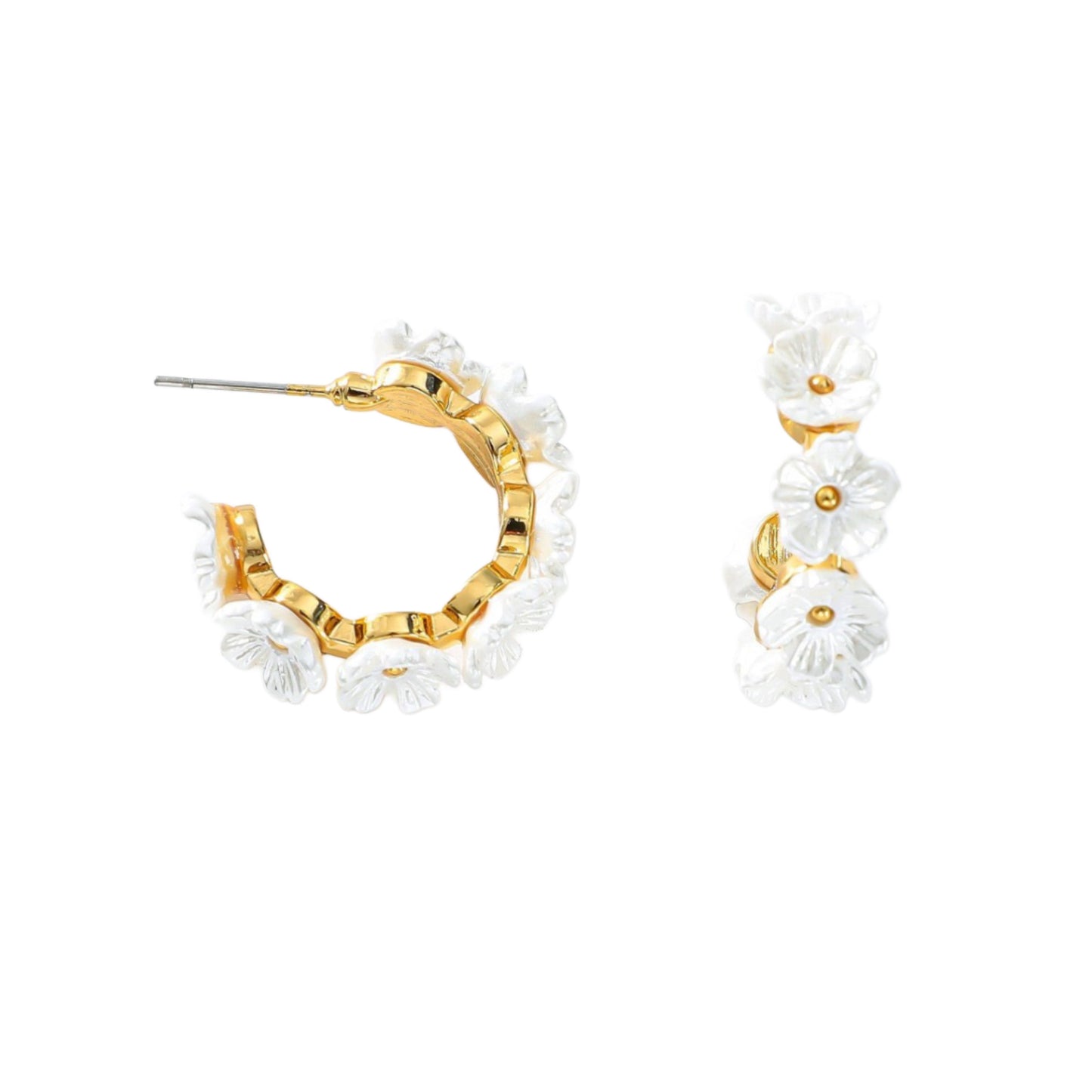 Karly Flower Hoops