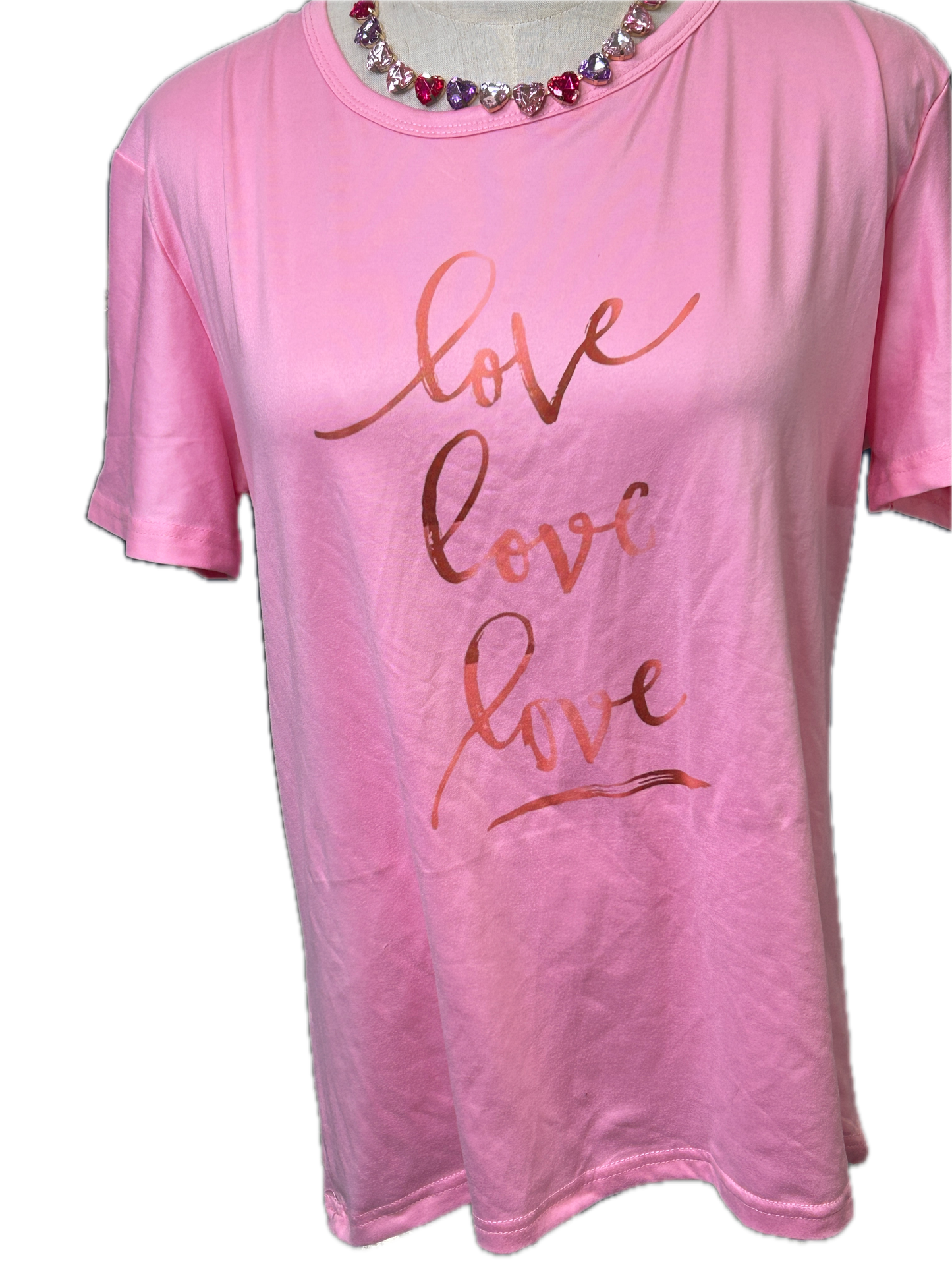 Short Sleeve Love Shirt (Pink)