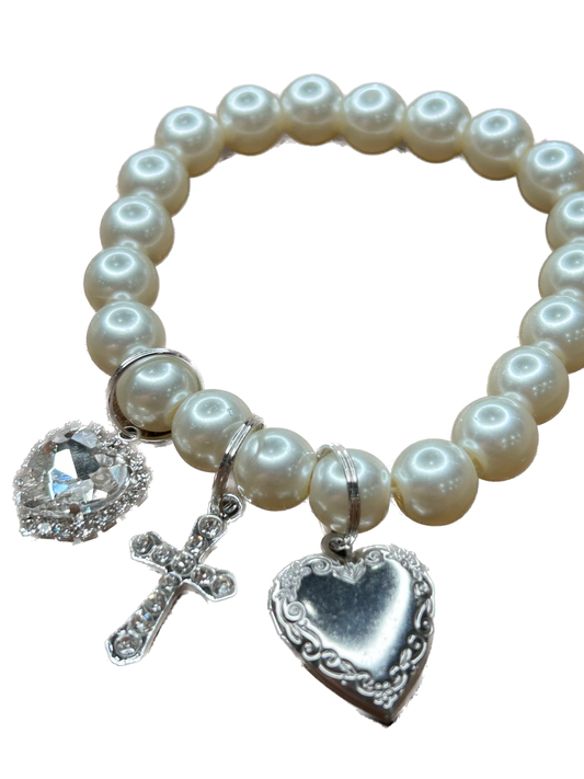 Dainty Heart Locket Charm Bracelet