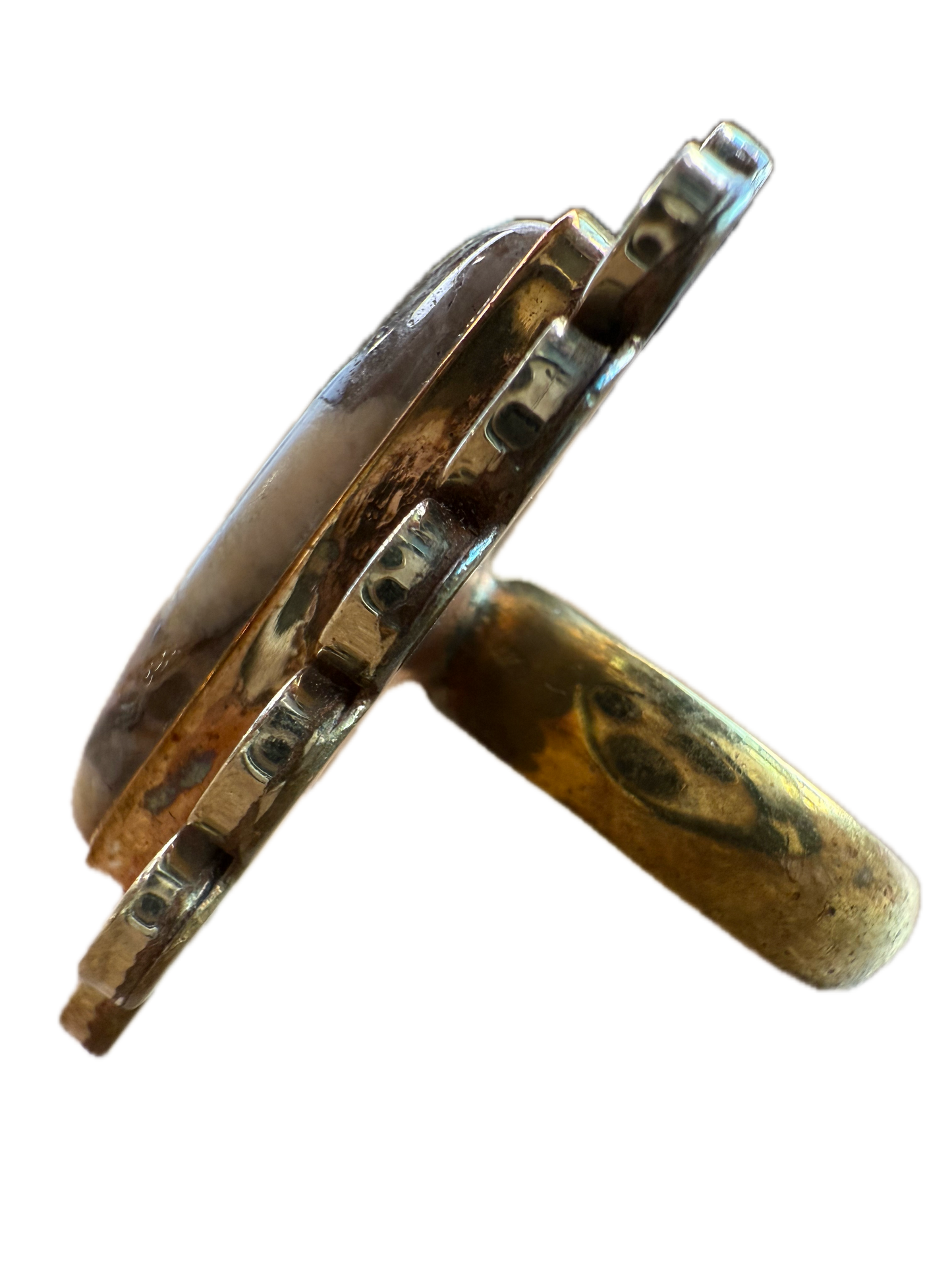 German Silver Outback Jasper Ring