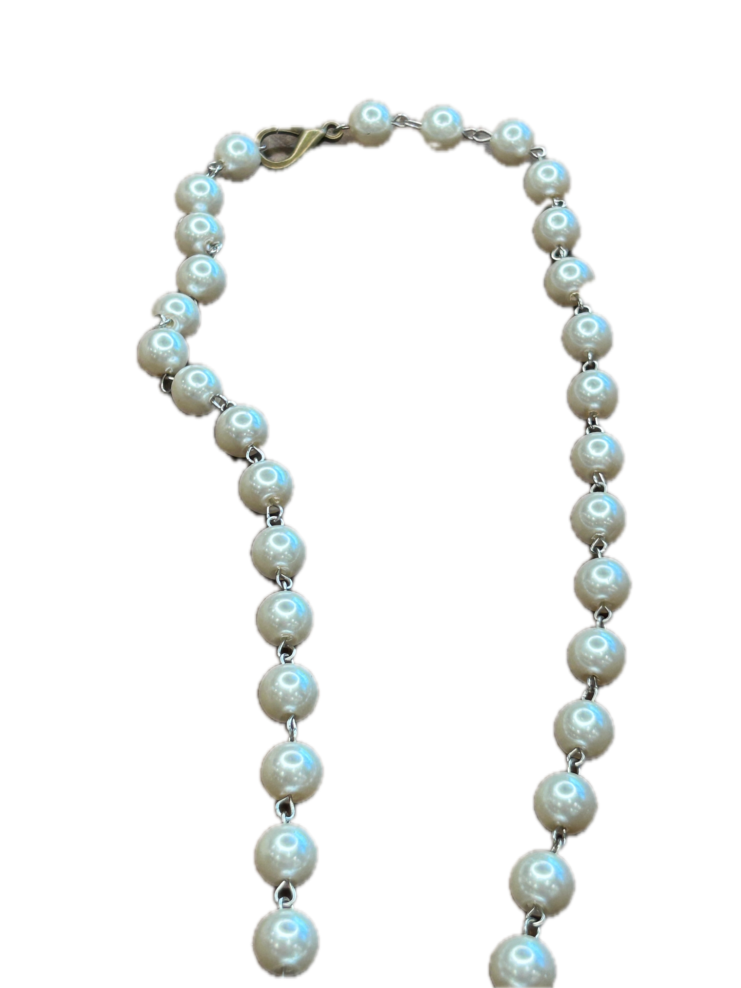 German Silver Turquoise and Pink Quartz Necklace