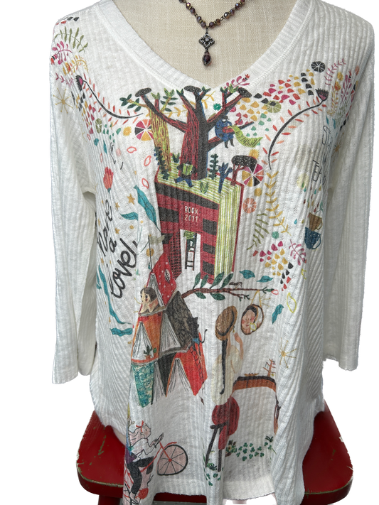 Book Club Quarter Sleeve Top *Final Sale*