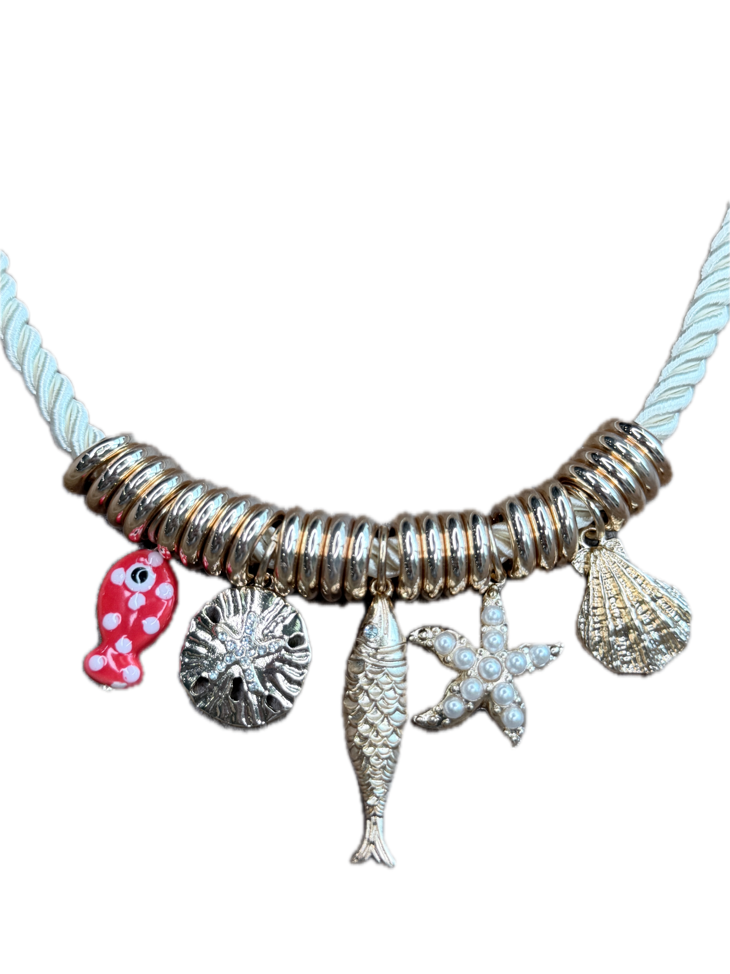 Golden Beachy Charm Necklace