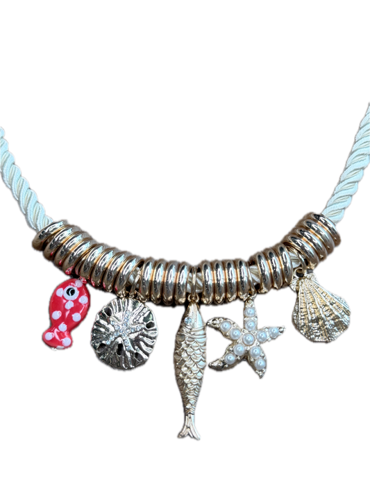 Golden Beachy Charm Necklace