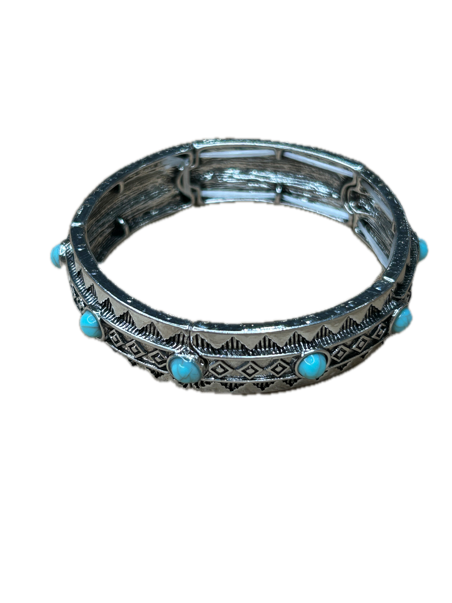 Turquoise Cabochon Stretch Bracelet