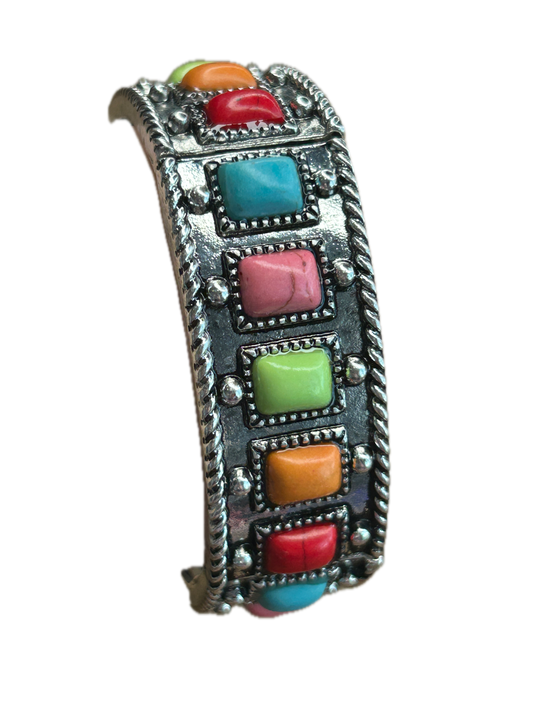 Multi Stone Stretch Bracelet