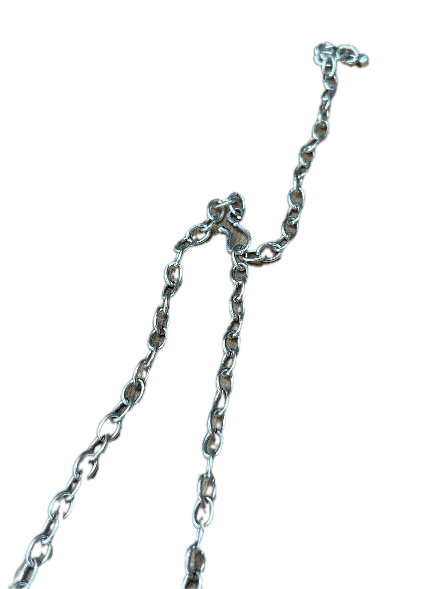 Textured Silver Metal Flower Necklace
