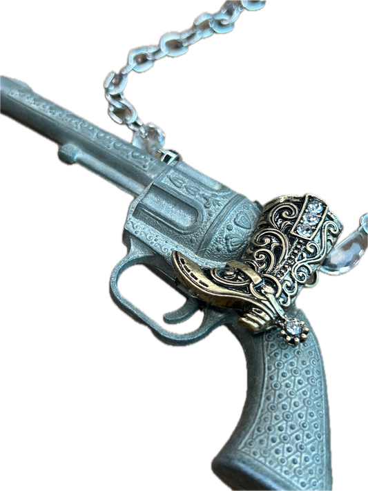 Large Cowboy Boot Pistol Necklace