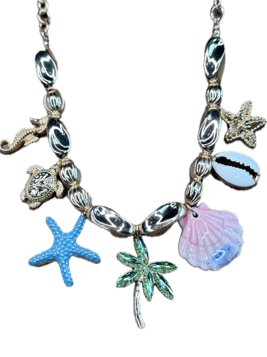 Golden Beachy Days Charm Necklace