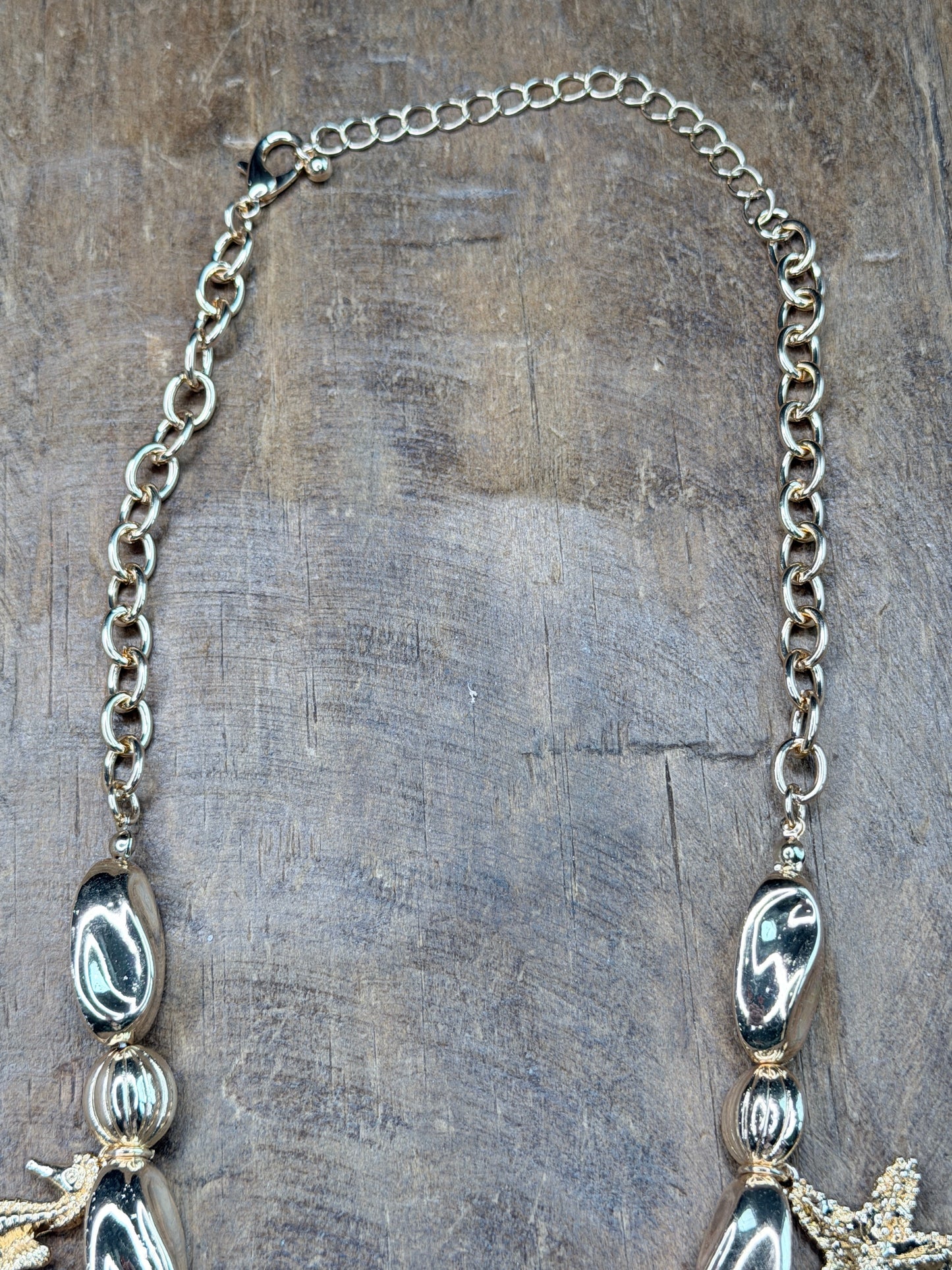 Golden Beachy Days Charm Necklace