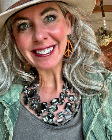 A RARE BIRD 5-Layer Smokey Rhinestone Necklace