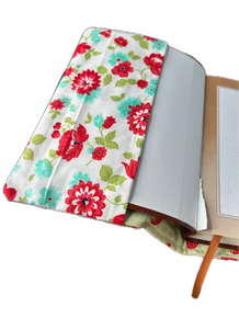 Rakal J Creations Bible Cover (Red/Pink Striped Bird with Strawberries)