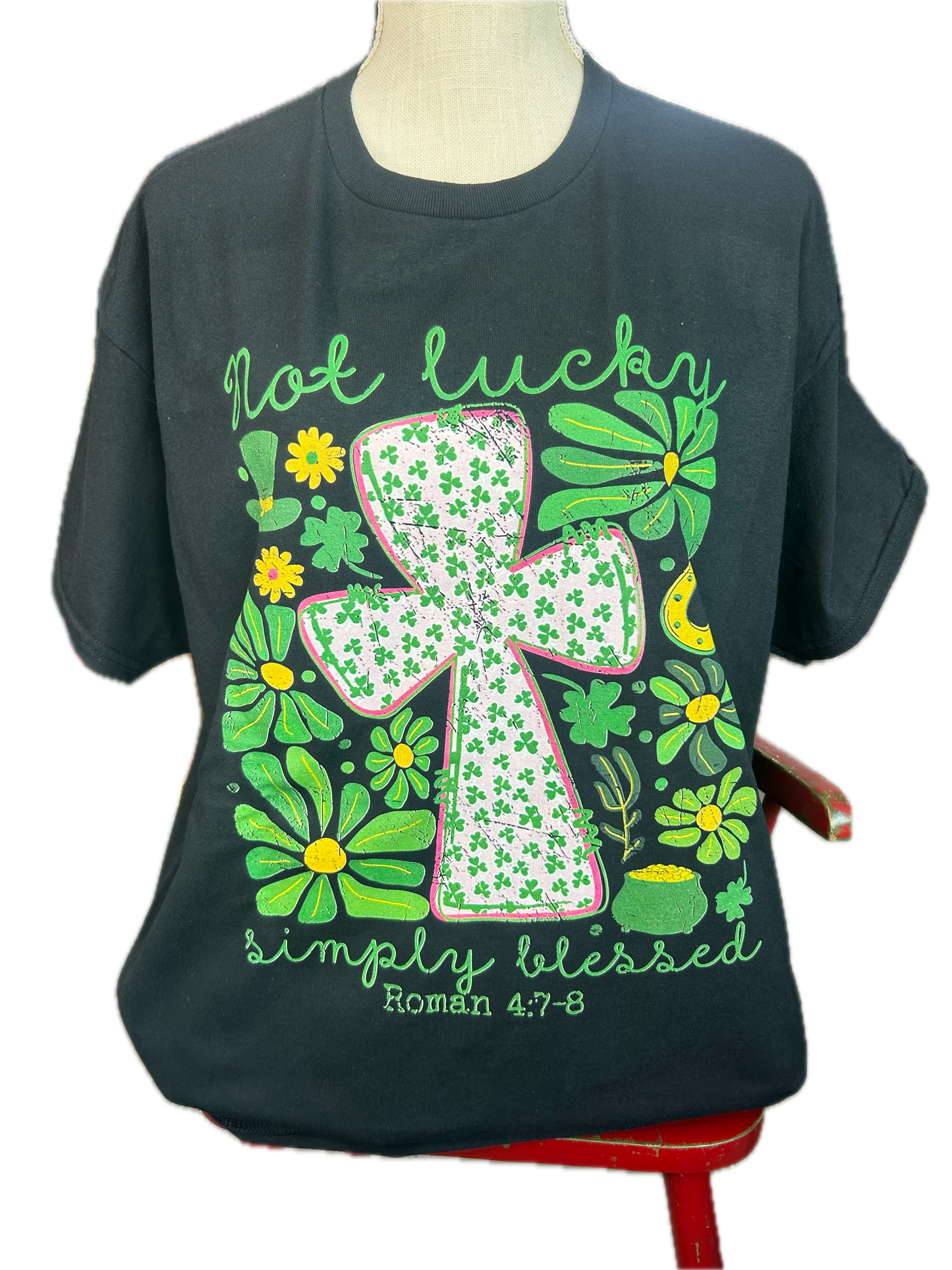 Not Lucky Simply Blessed Tee final sale